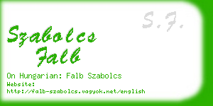 szabolcs falb business card